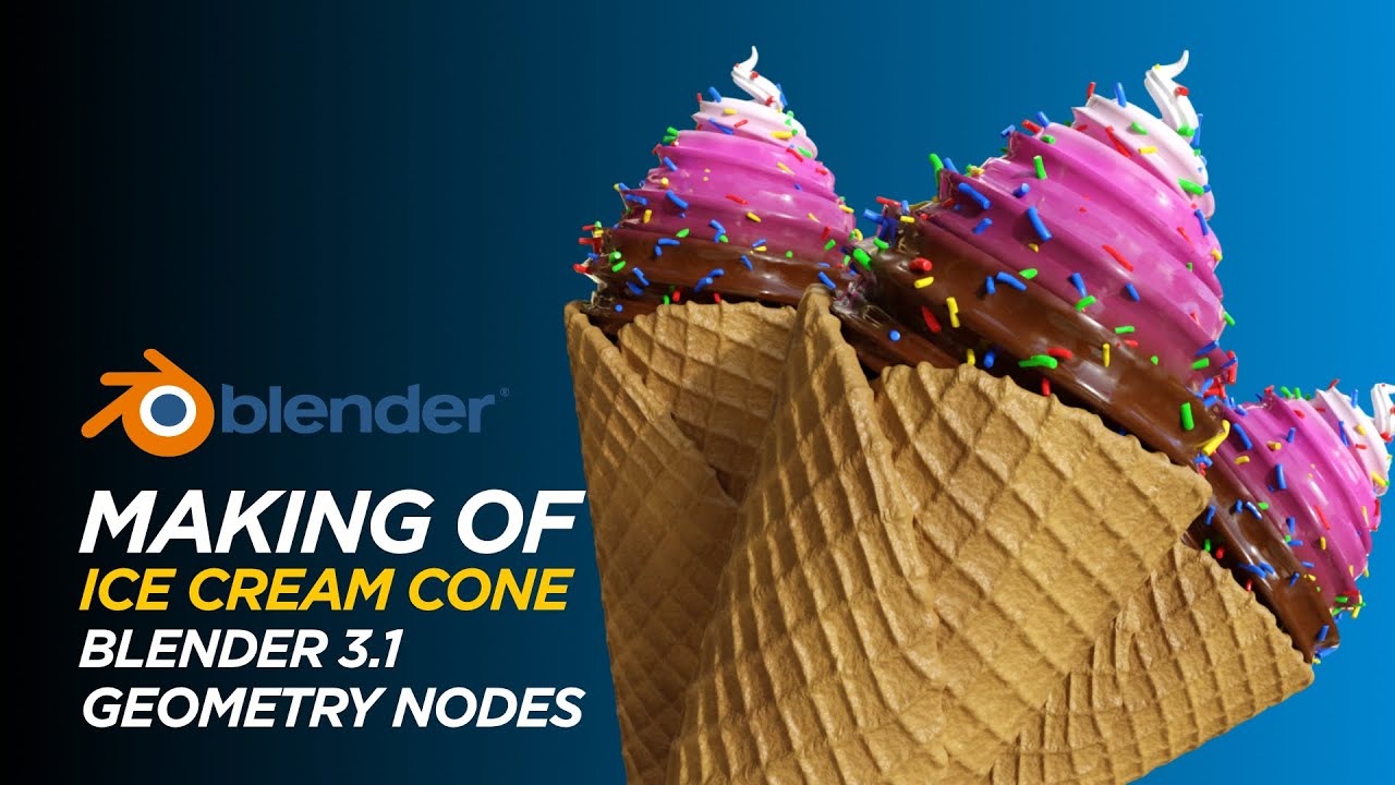 Ice Cream Cone in Blender 3.1 and Geometry Nodes