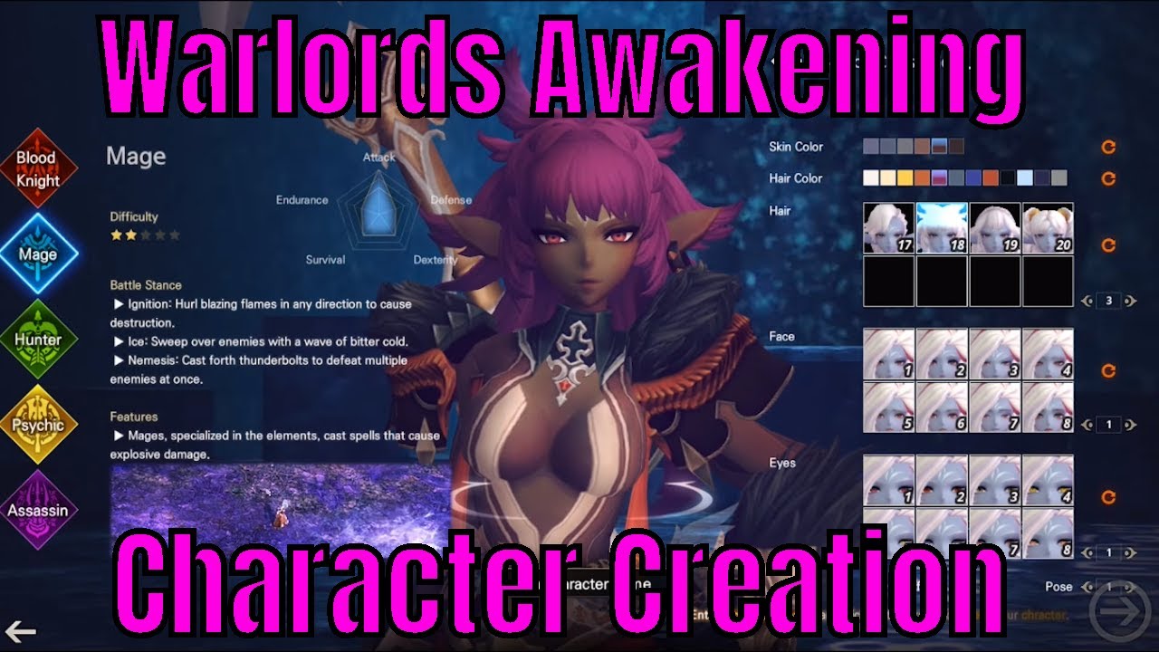 Warlords Awakening: Character Creation