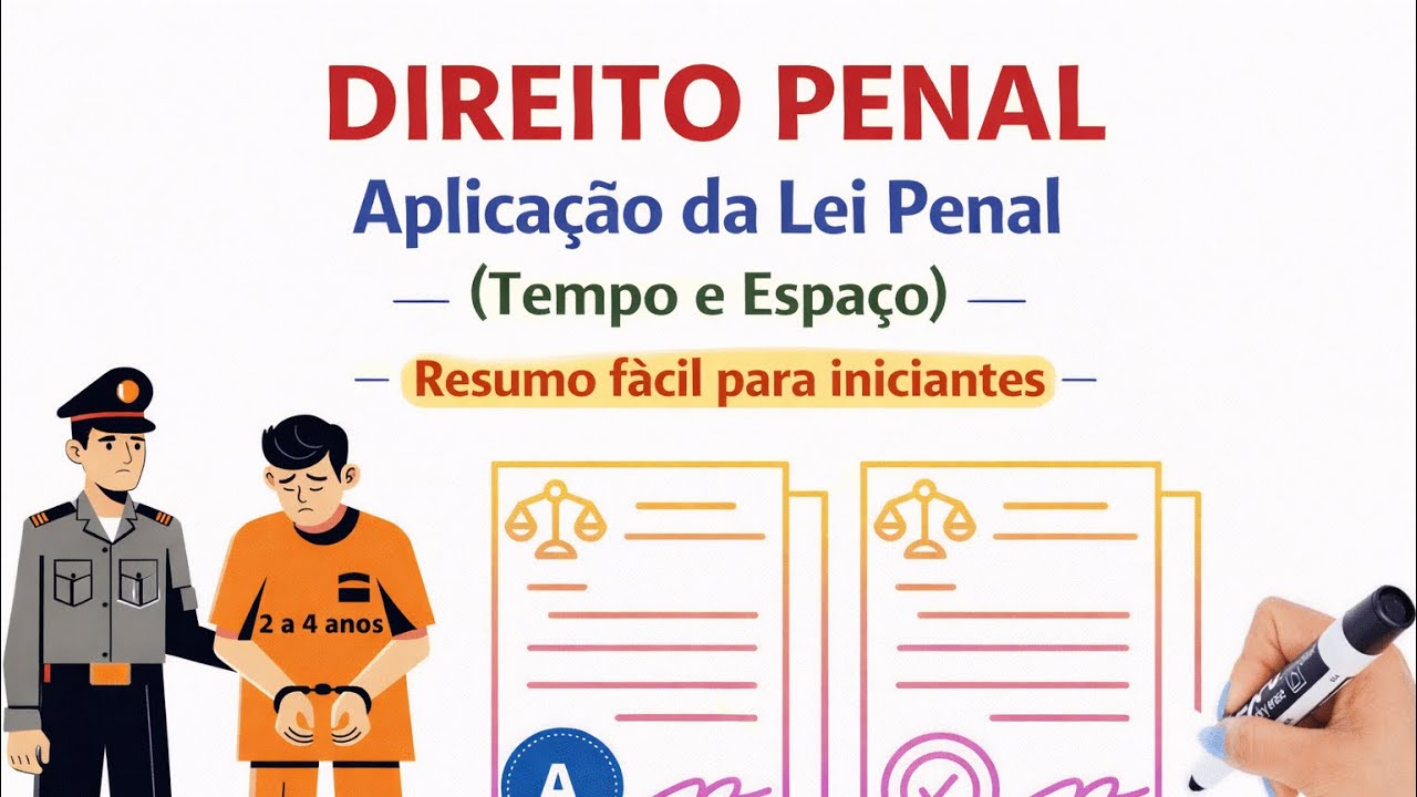 DIREITO PENAL - Aplicação da Lei Penal (Tempo e Espaço) - Resumo fácil para iniciantes