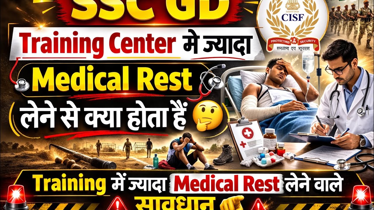 🫵 training center मे ज्यादा medical rest लेने से क्या होता हैं 🤔, । क्या घर भेज देते है 🤔। #ssc 