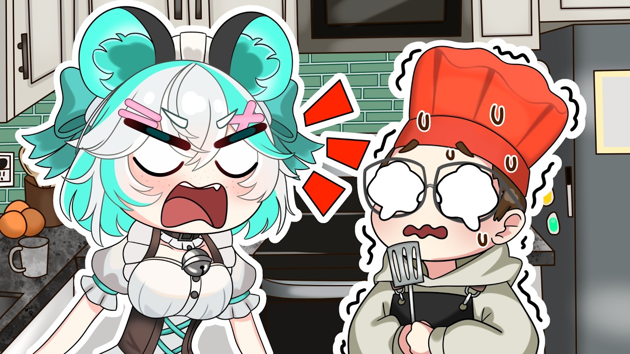 Шеф-повар на заднем сиденье: VTuber учит парня готовить (что пошло не так?)