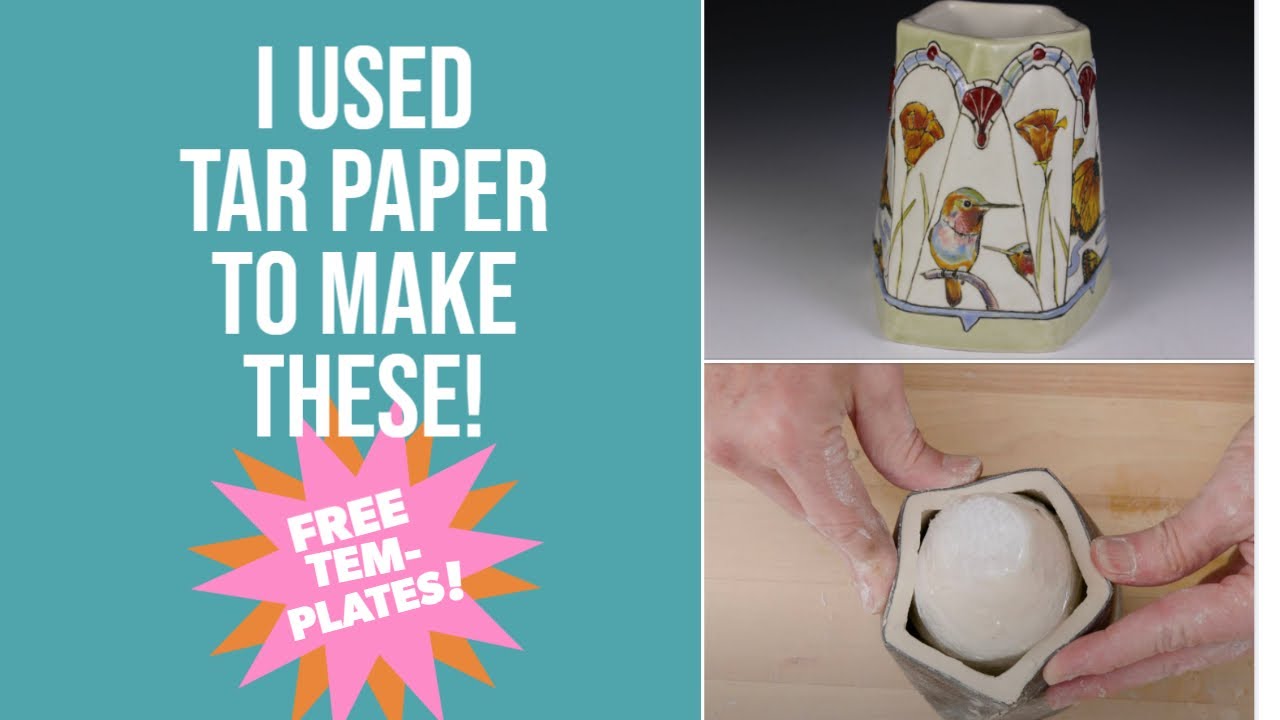 Making Pottery with Tar Paper - FREE TEMPLATES!