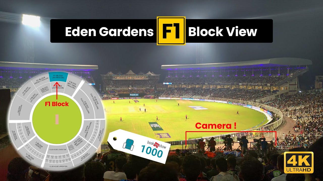 Eden Gardens - F1 Block View | Eden Gardens | Kolkata | View from F1 Block | Arunava Exploring | 4K