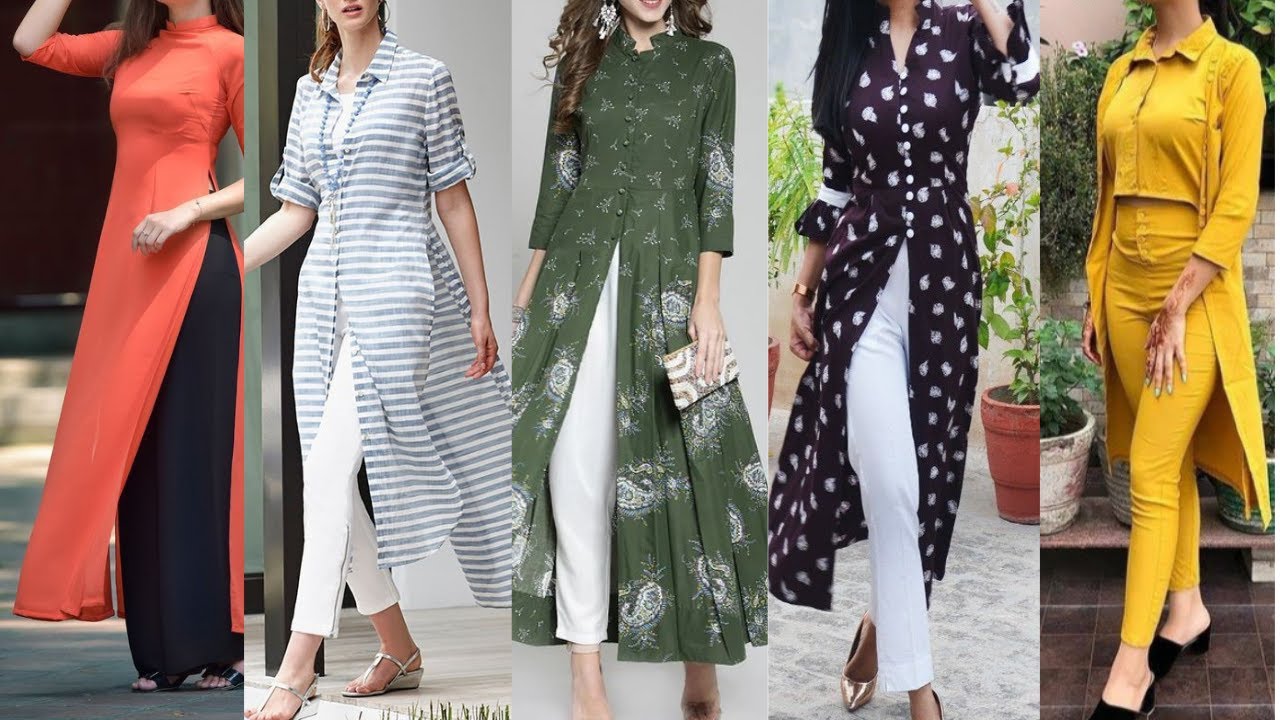 Stylesh kurti With Jeans Outfits Ideas| Latest Collection a line kurti design Trendy 2021||