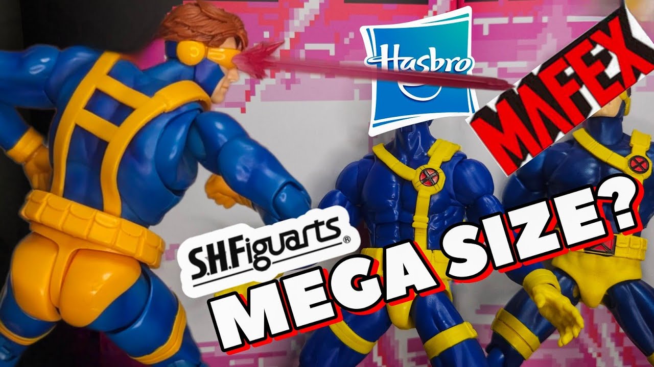 SH Figuarts Gamerverse Cyclops vs Marvel Legends vs MAFEX Scale Test, Optic Blast & Hip Cut 