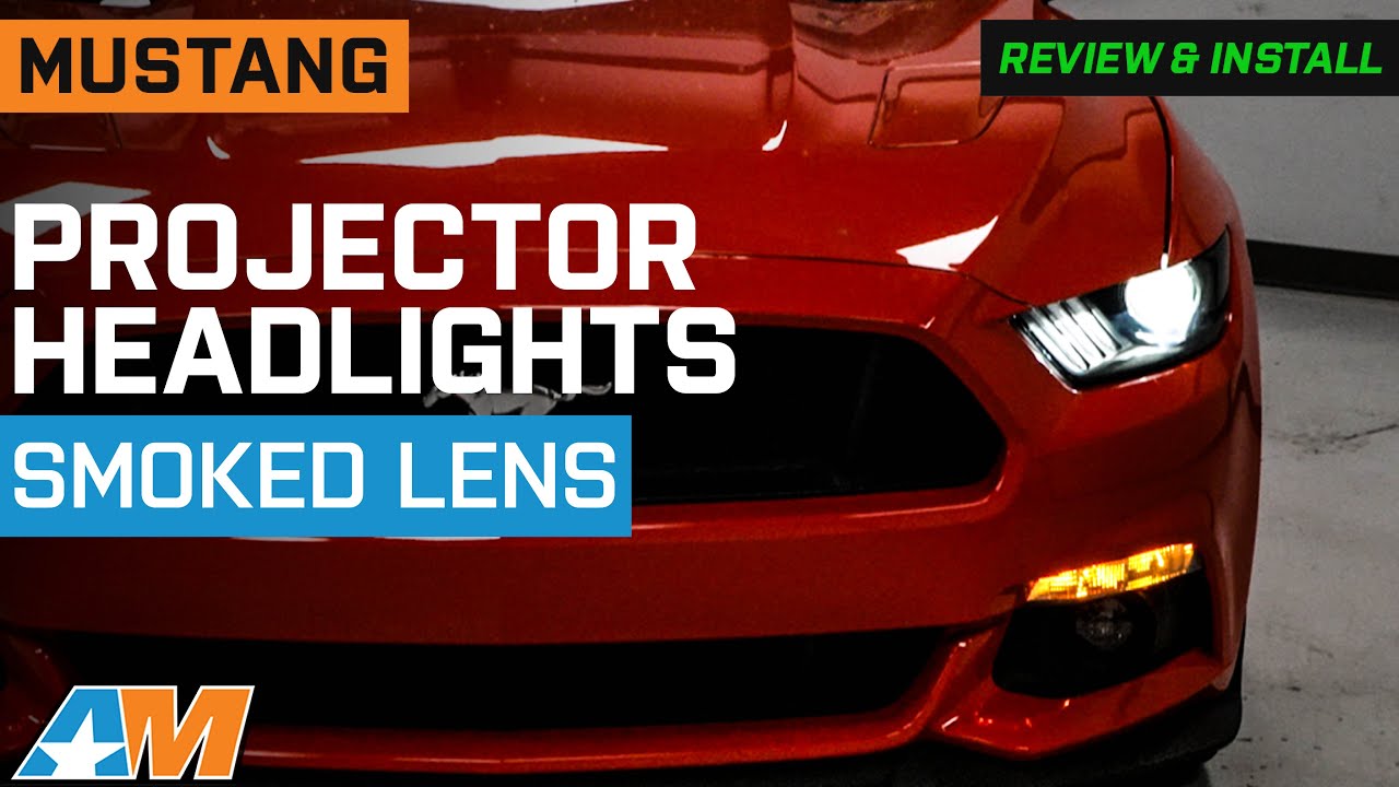 2015-2023 Mustang GT Sequential Projector Headlights; Smoked Lens Review & Install