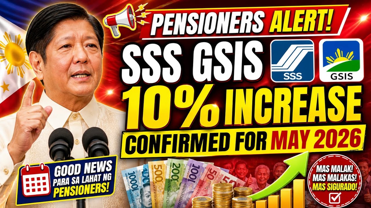 PENSIONERS ALERT! SSS GSIS 10% Increase Confirmed for May 2026