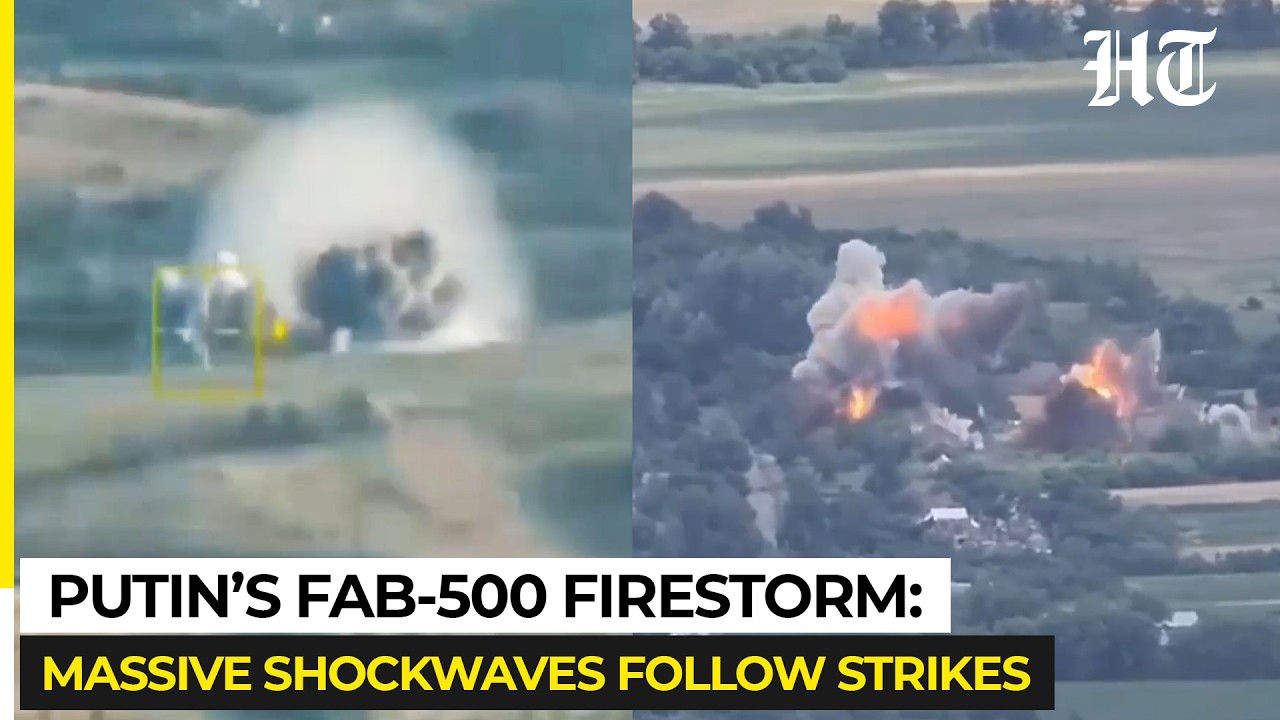 Nagranie: Bomby FAB-500 Putina uderzają w ukraińską machinę wojenną dron&oacute;w; po eksplozji widoczne...