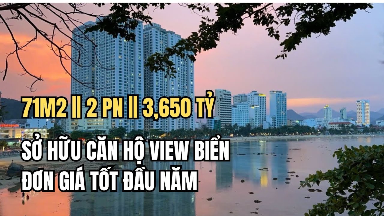 Căn hộ mặt biển Nha Trang View Biển Giá Tốt . Căn hộ biển 71m2 Mường Thanh Viễn Triều .