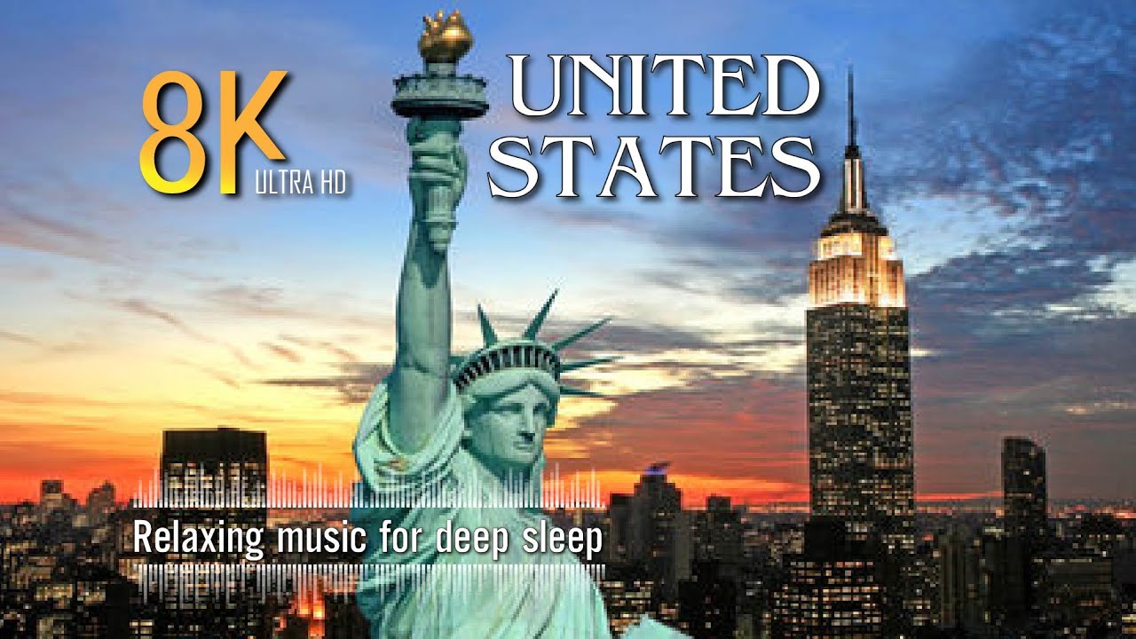 UNITED STATES 8K - Scenic Relaxation Film With Calming Music