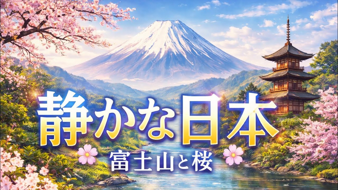 Peaceful Japan Landscape 🌸 Mount Fuji & Sakura | Relaxing Nature Ambience (3 Hours) 
