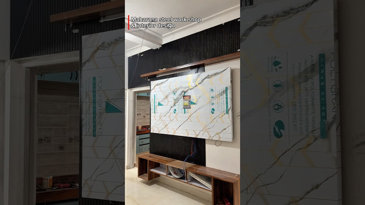 Modern Interior Design & Furniture Work Latest Modular Kitchen and TV Unit Desi 🚪🏠