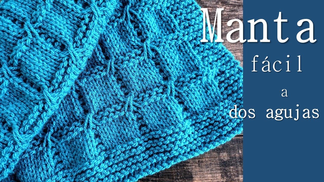 Manta tejida a dos agujas MUY FÁCIL ¡Paso a paso!