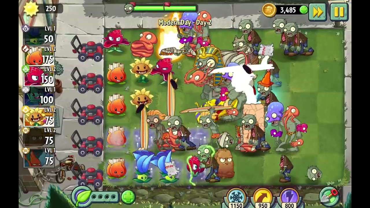 Plants vs. Zombies 2 : Modern Day - Gameplay Walkthrough Part 1
