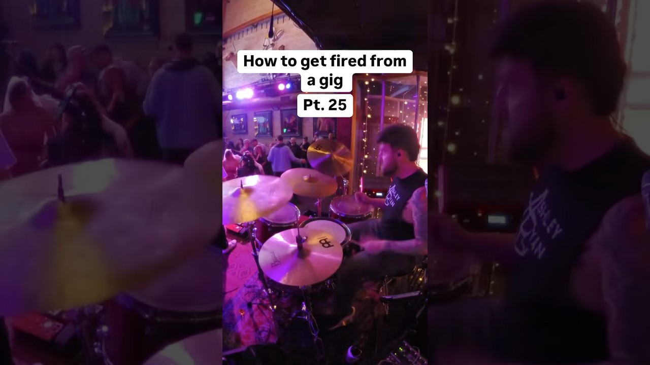 How to get fired from a gig Pt. 25 #drums #drummer #band #live #fail #prank