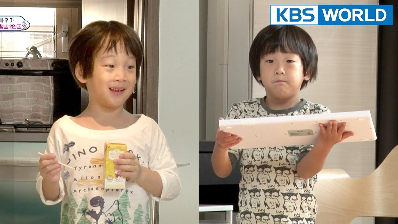 Seojun decides to 'WASH' a dirty keyboard..UH OH. [The Return of Superman/2018.03.18]