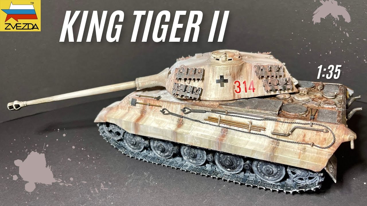KING TIGER II, 1:35, Zvezda, Full Time -lapse build TANK#5
