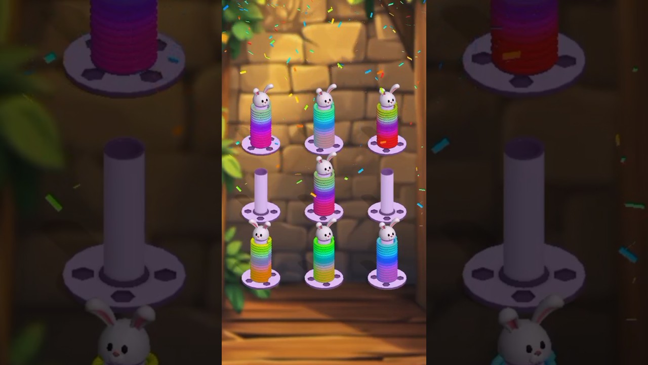 Fastest Rope Color Sorting Ever! 🔥 | Satisfying Puzzle Game #shorts #games @SHORTGAMING-929