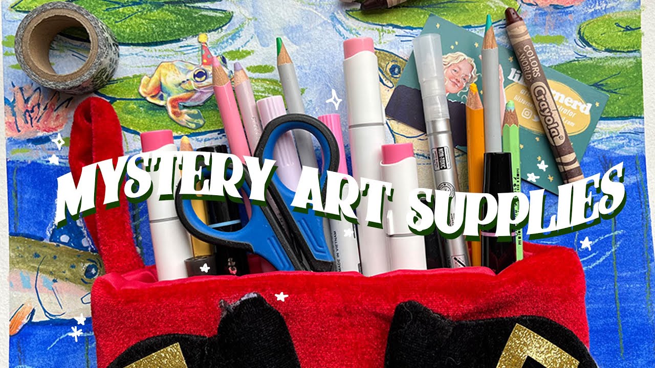 ★ MYSTERY ART SUPPLY CHALLENGE | making art with random art supplies  ★