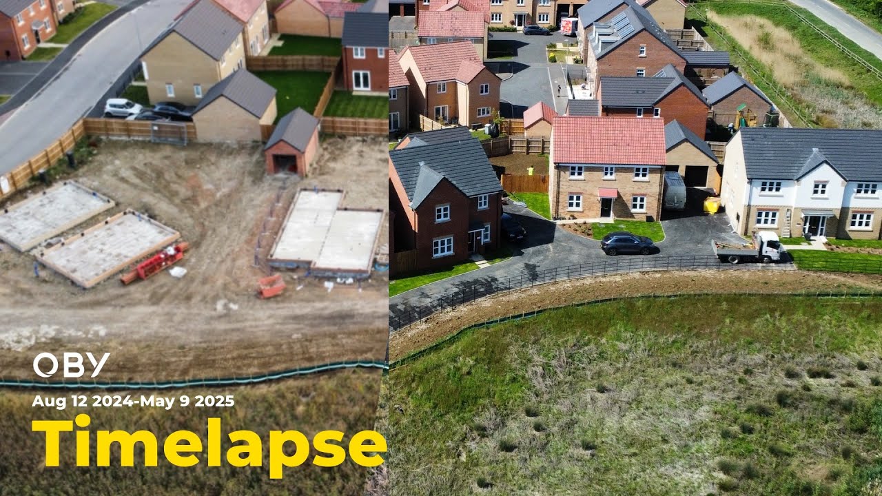 Allison Homes Kings Meadow Wigsley Way- Timelapse August 12th 2024- May 9th 2025 - OBY