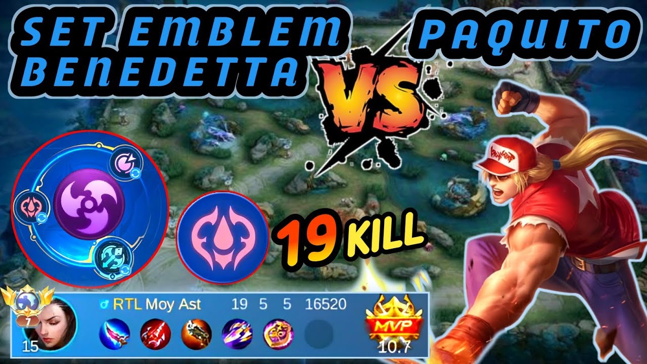 TIPS BENEDETTA VS PAQUITO EXP LANE❗SET EMBLEM FULL ROTATION ~ MLBB