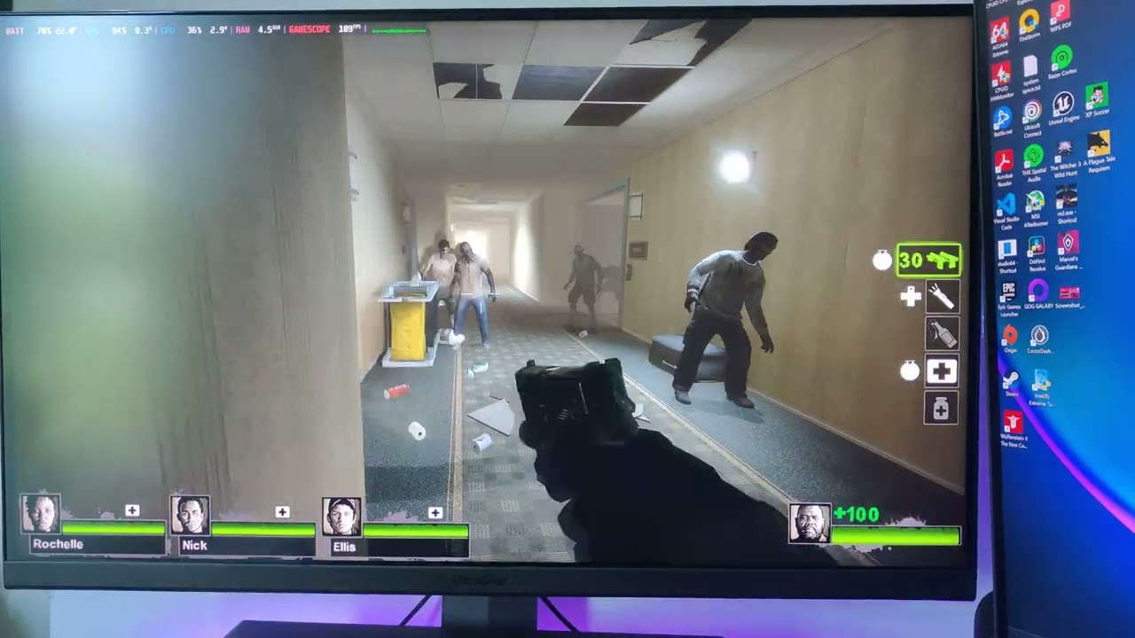 What happens when you connect Steam Deck with a high refresh rate monitor?