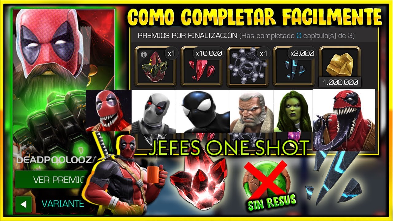 Как легко пройти Вариант 8: Deadpoolooza | Все боссы одним ударом | MCOC