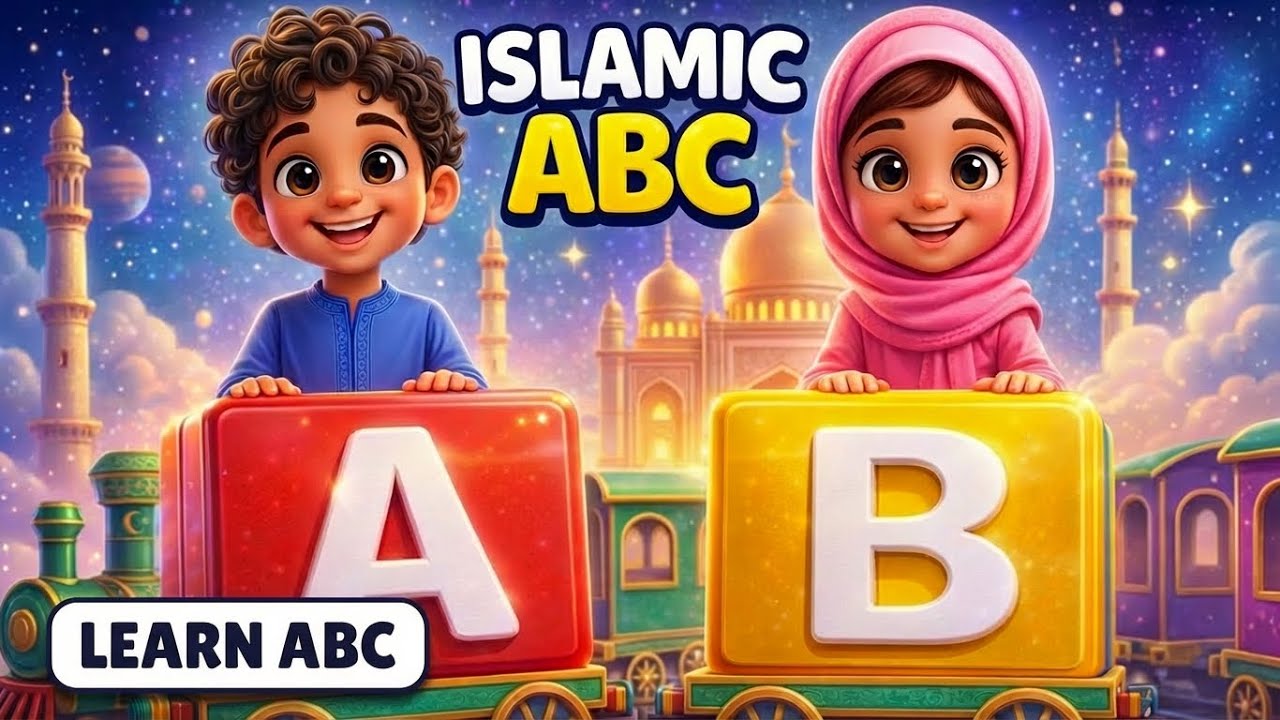 Islamic ABC Song (A&ndash;Z) | Learn Alphabet + Islamic Values for Kids (3D Animation) 📚🕋