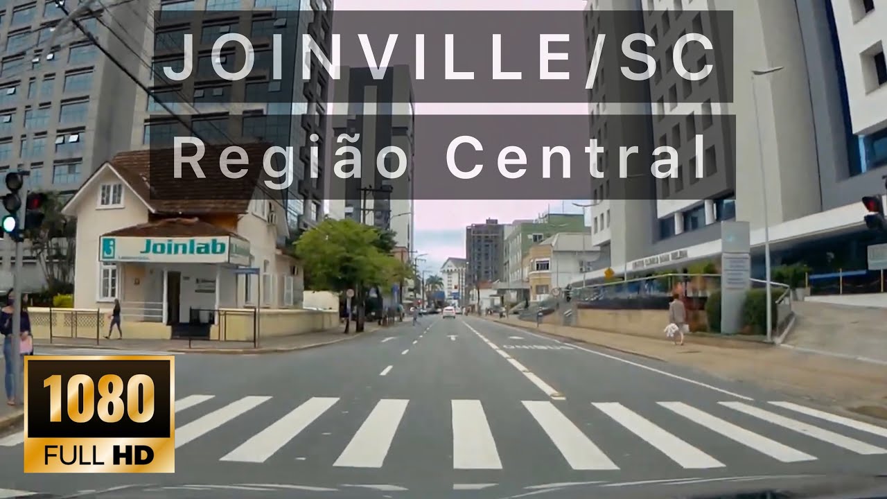 Joinville/SC - Dirigindo pela regi&atilde;o central da cidade - [1080p] - WALKING AND DRIVING.