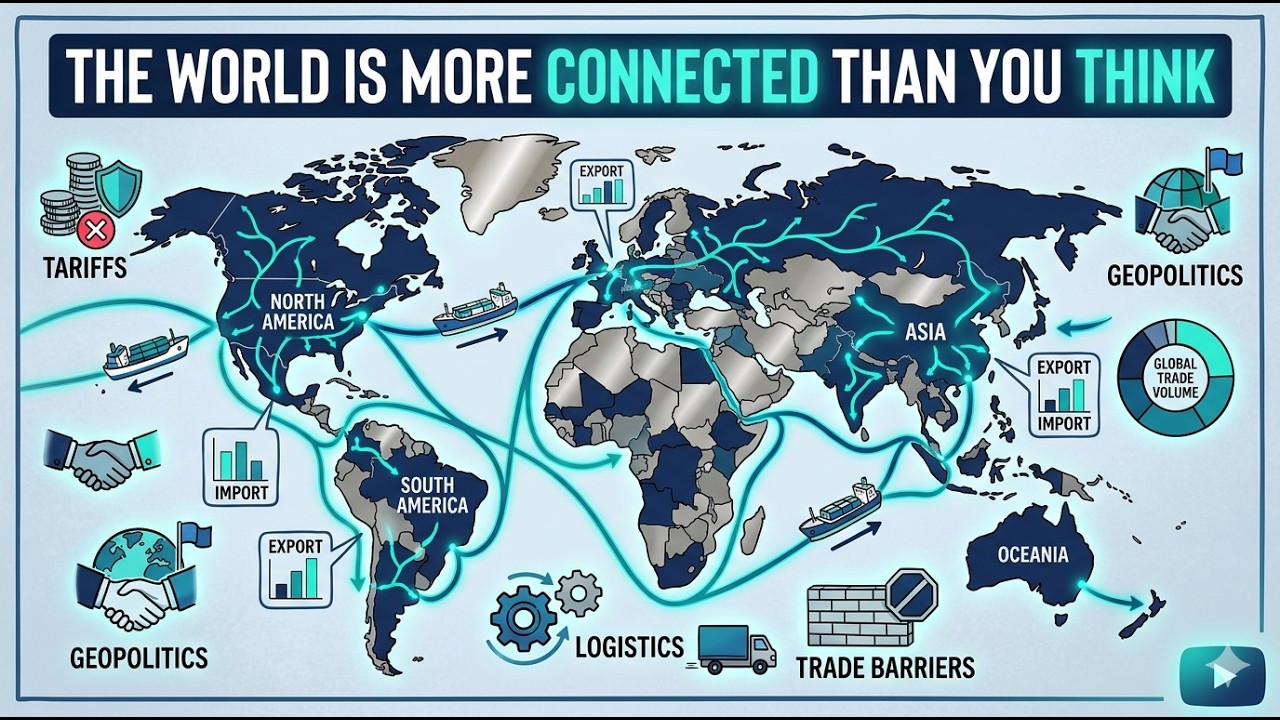 How Global Trade Really Flows | Trade Imbalance Map Explained