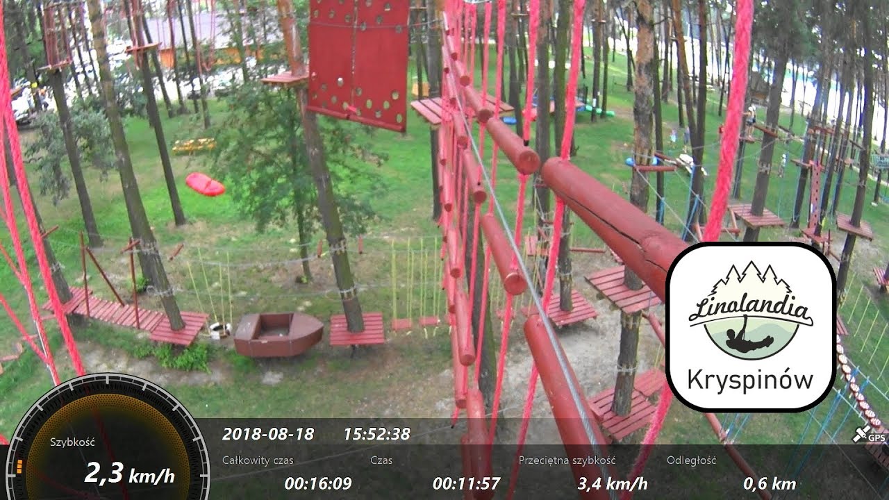 Park Linowy 75 - Linolandia, Kryspinów - Trasa czerwona 18.08.2018