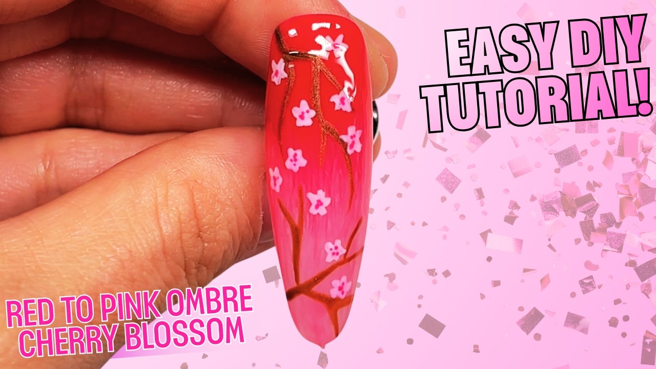 Ep. 0417 | Easy Cherry Blossom Ombre Nail Design 🌸 | Medium Oval Spring Nails Tutorial