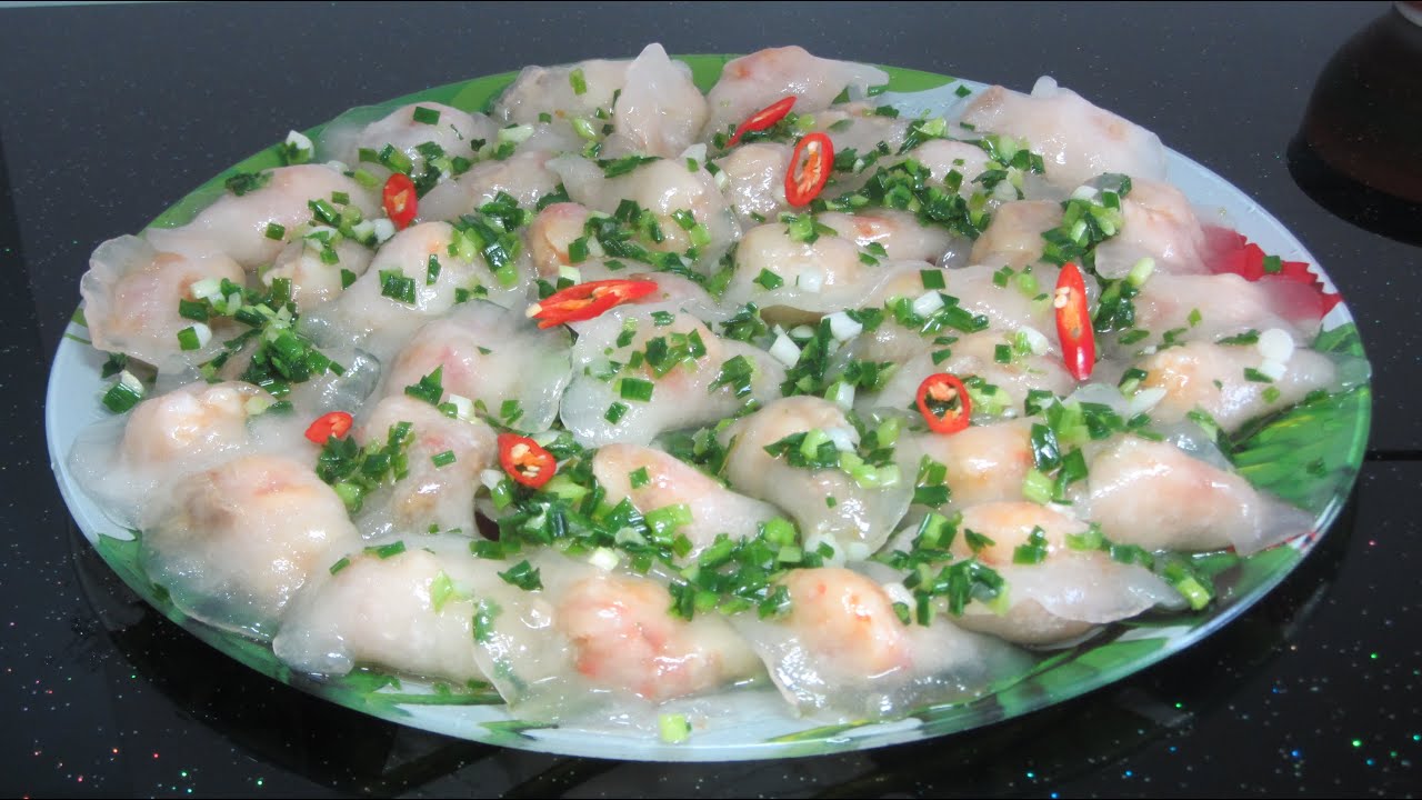 clip làm bánh bột lọc Вьетнамские прозрачные пельмени равиоли Vietnam clear shrimp pork dumpling