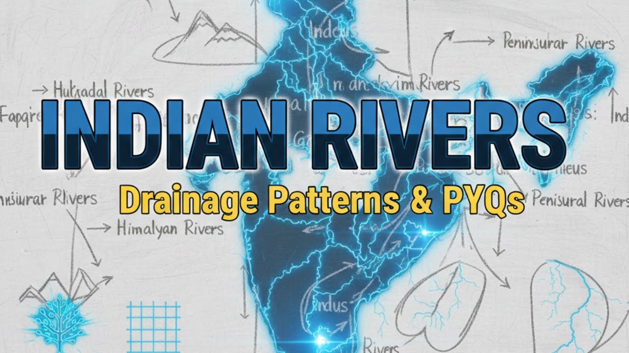 GS 1 Geography | Indian River System & Drainage Patterns | UPSC Prelims revision course (GreviseX)