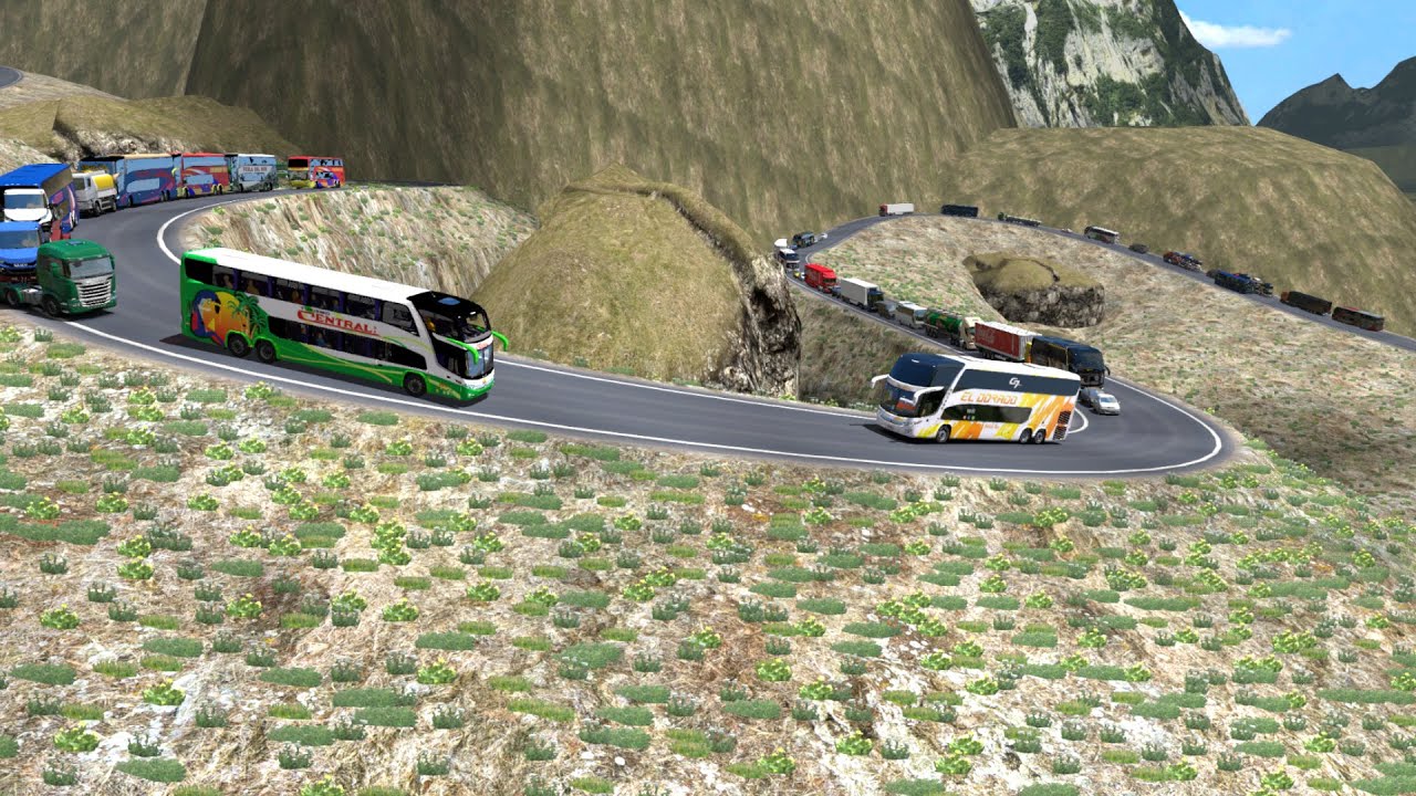 CARRETERAS MORTALES DE BOLIVIA / CURVAS PELIGROSAS DE SUCRE SCANIA MARCOPOLO G7 1800  6X2 EL DORADO