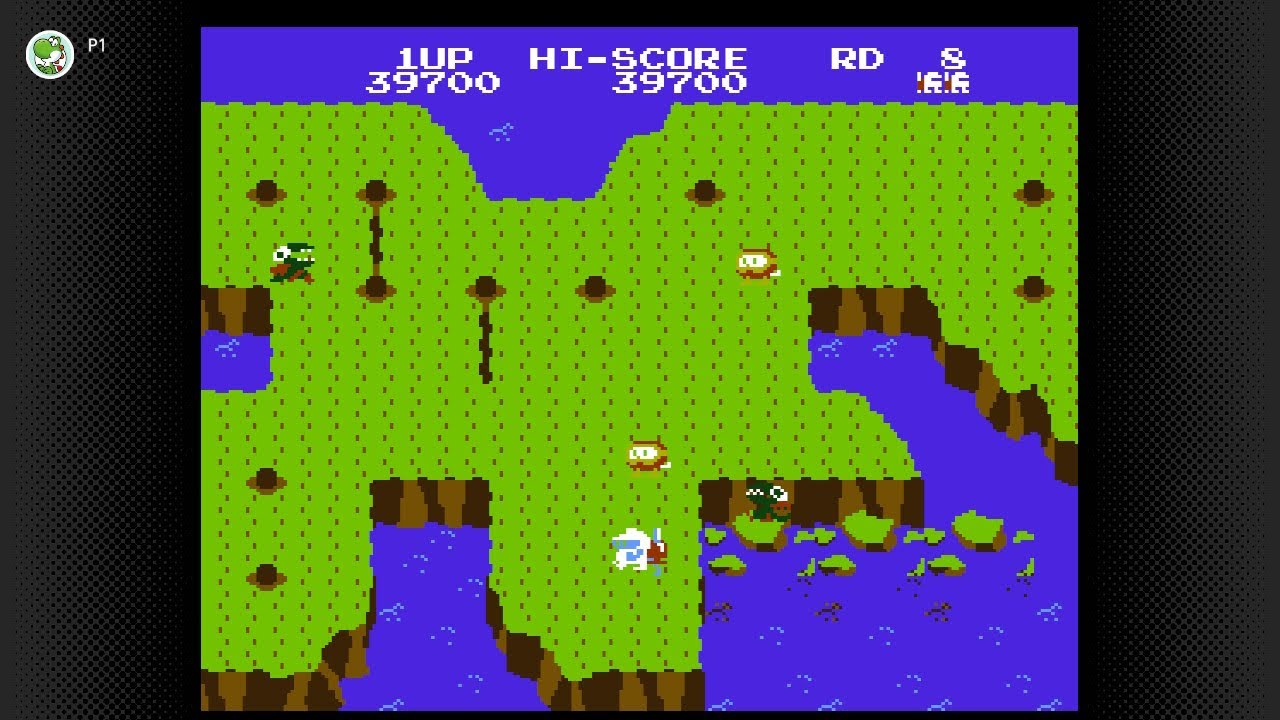 Nintendo Switch Online: Dig Dug II Gameplay 🏝️ Unconventional sequel