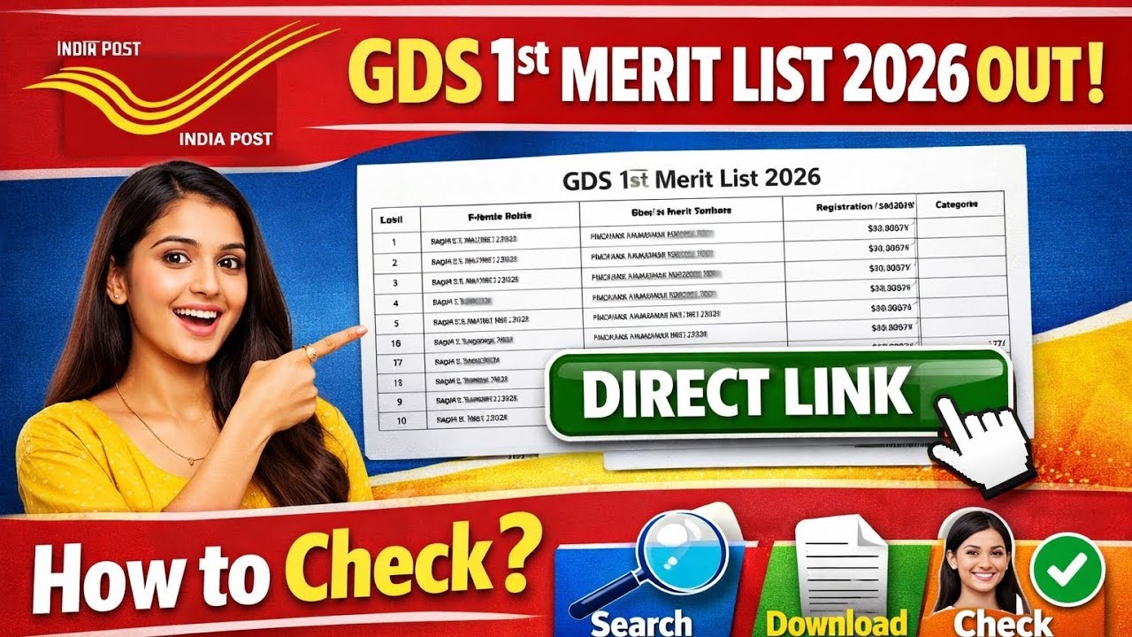 India Post GDS 1st Merit List 2026  who to check..⚡ Karnataka state