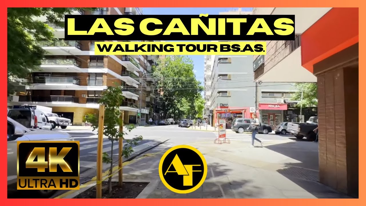(4K) Walking Tour Bs.As. - Hermoso mediodía por Las Cañitas, Palermo