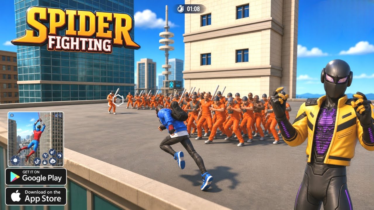 Spider Fighting: Hero Game (1 Vs 100 Fight) Gameplay Android