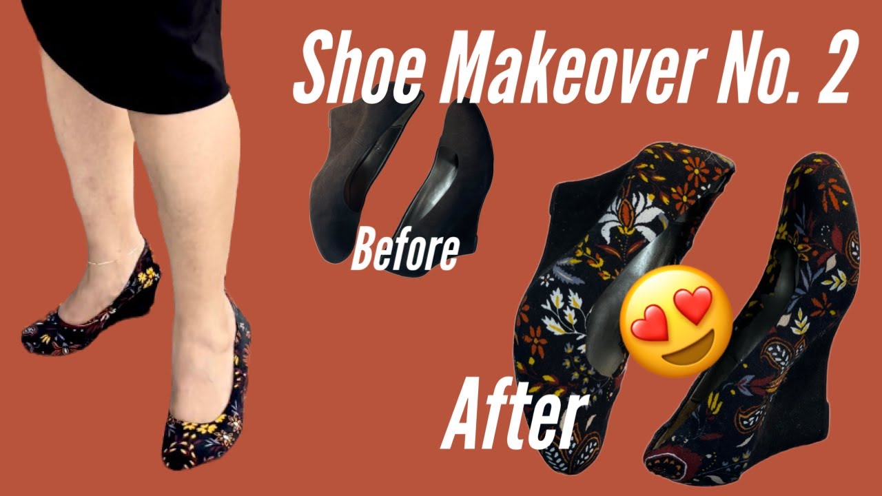 Fabric Covered Shoe Makeover | Easy DIY