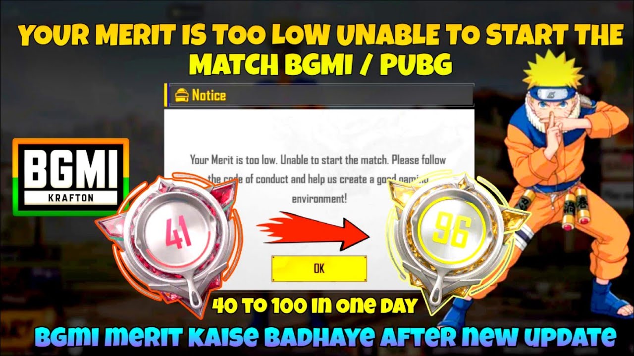 Your merit is too low unable to start the match | how to increase merit in bgmi 2026 | Pubg merit