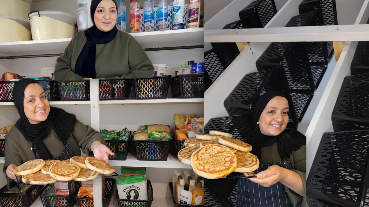 واخيراتغير جذري في بيت المخزن او ب المؤونة باقل تكلفة😱🥹ونتيجة واو👍😍وصفة خبز محشي رمضانية بامتياز🌙🥖