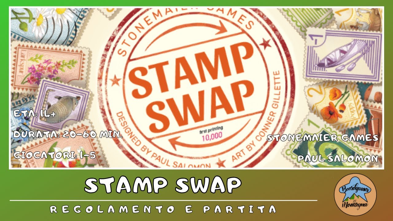 Stamp Swap - setup e regolamento in italiano (tutorial) BOARD GAME