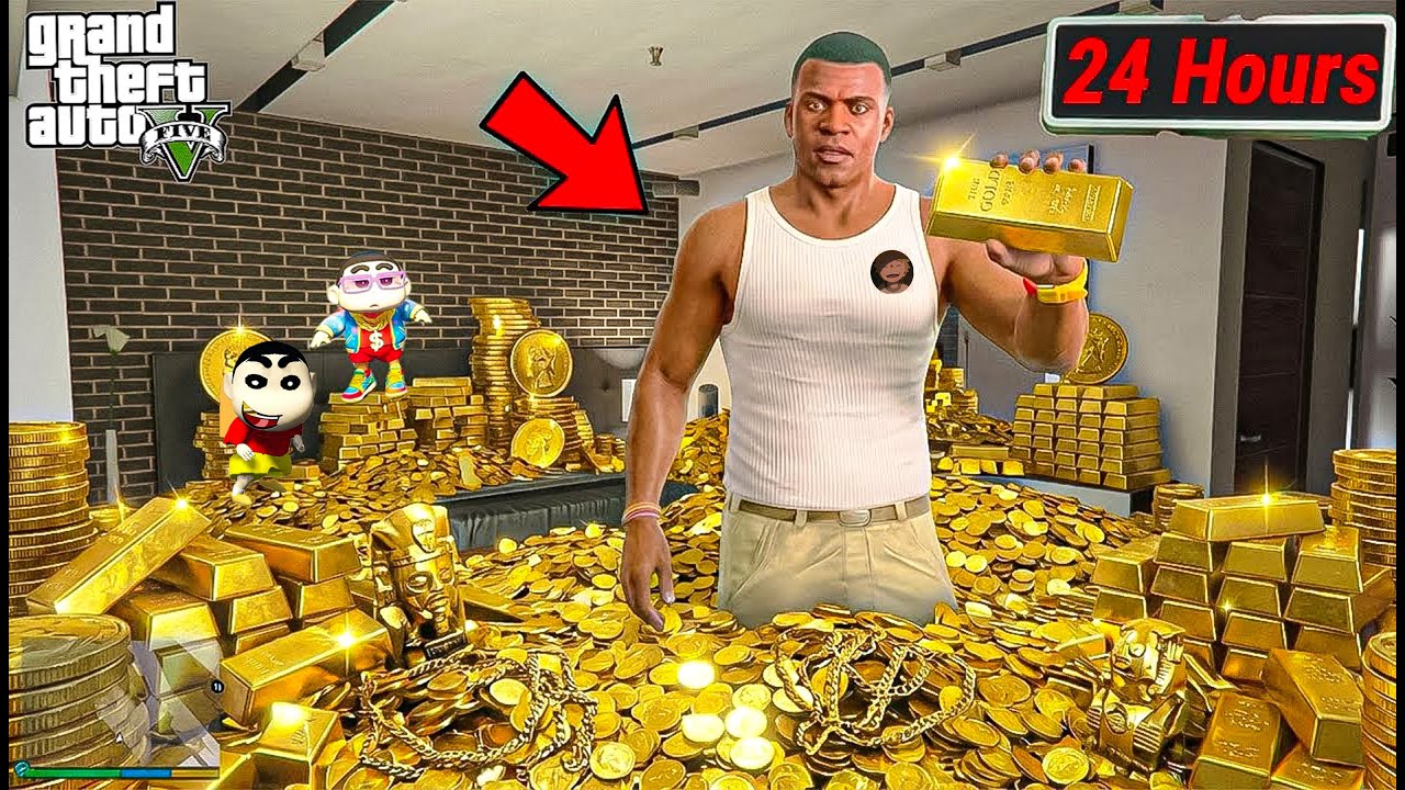 Golden Biscuits Challenge For Franklin And Shinchan in GTA 5 