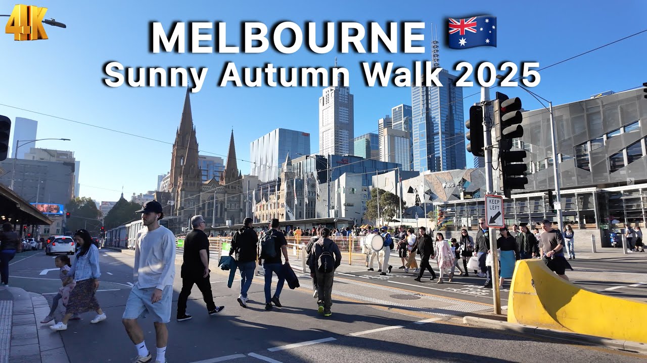 Melbourne Australia Sunny Autumn Walk May 2025