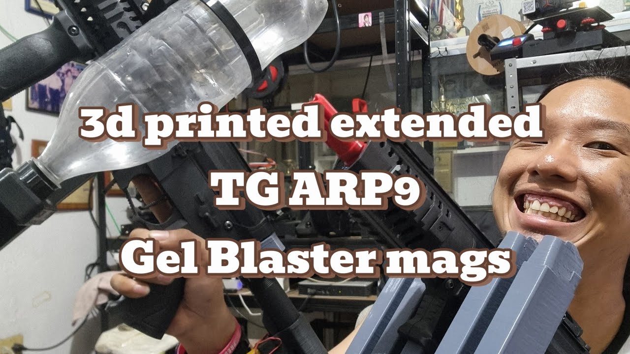 3d printed extended toy magazine for TG ARP9 Gel Blasters TOY