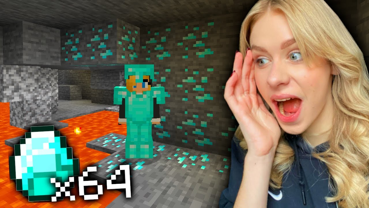 PIERWSZA WYPRAWA po DIAMENTY w MINECRAFT!