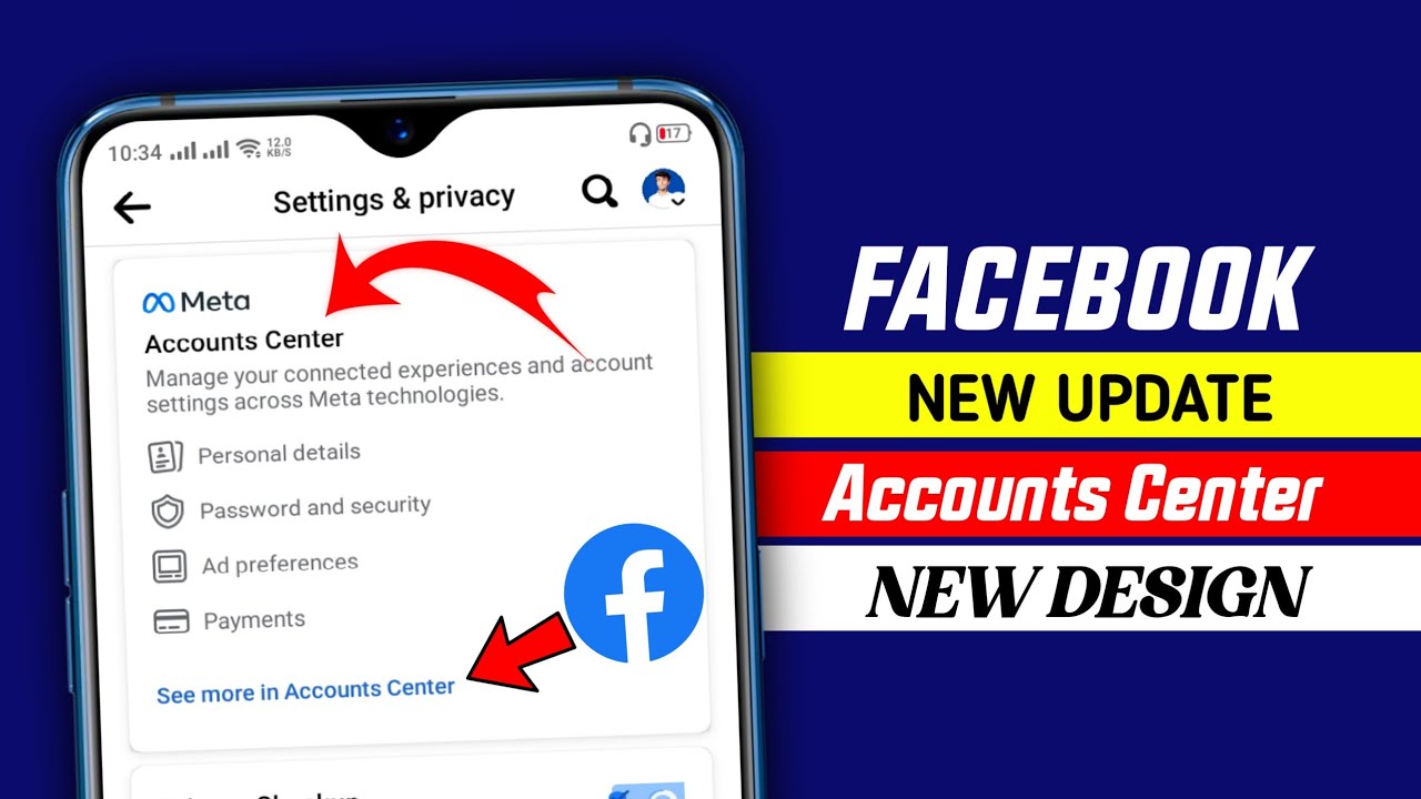 Facebook new update || Facebook Account center update || Account Center new design update