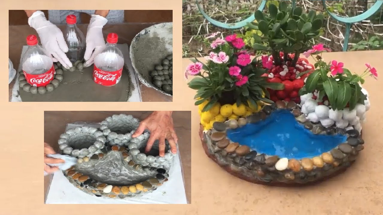 ✅Maceta de cemento | MODELO 3 EN 1 + ESTANQUE | Nuevo diseño