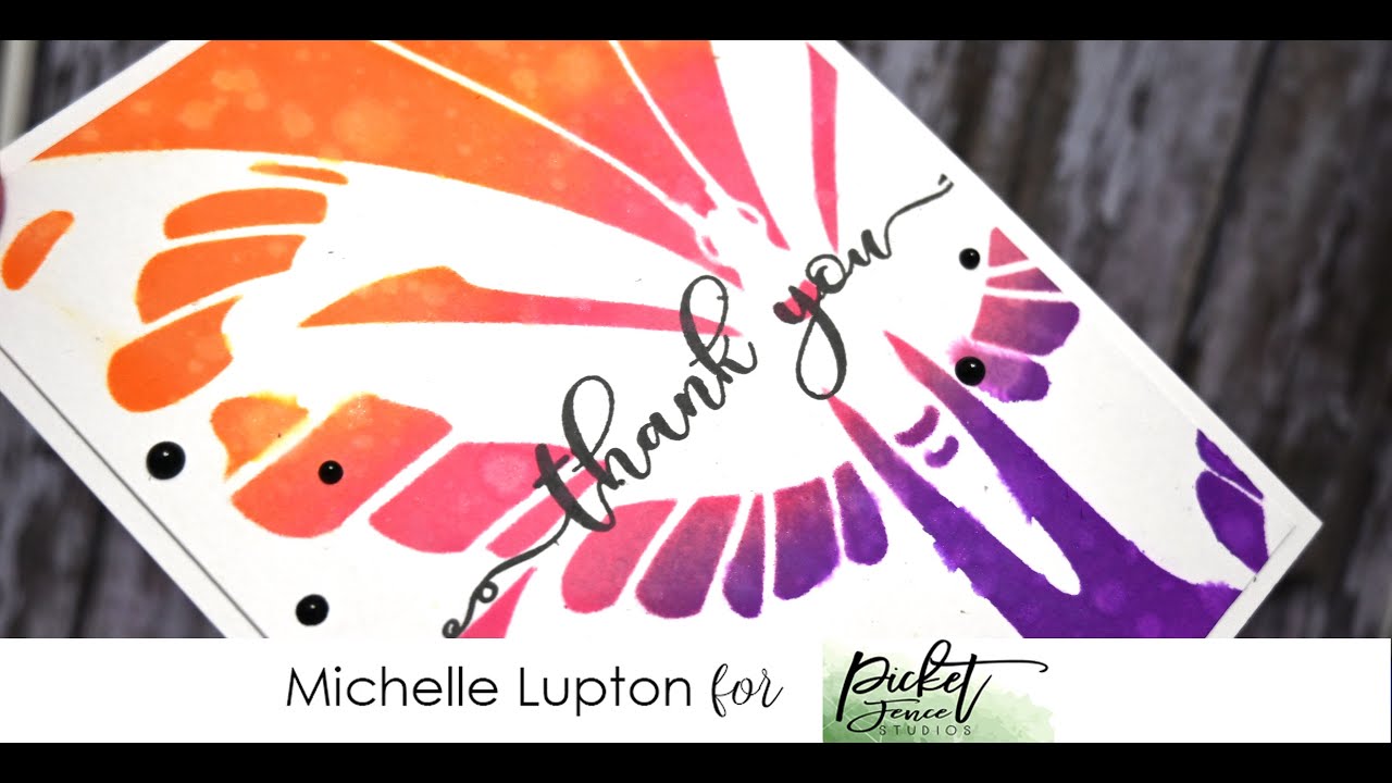 Stenciled butterflies | Picket Fence Studios